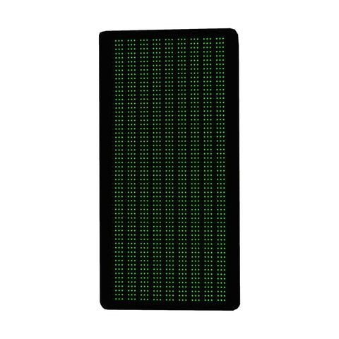Image of green setting of gemstone mat. 