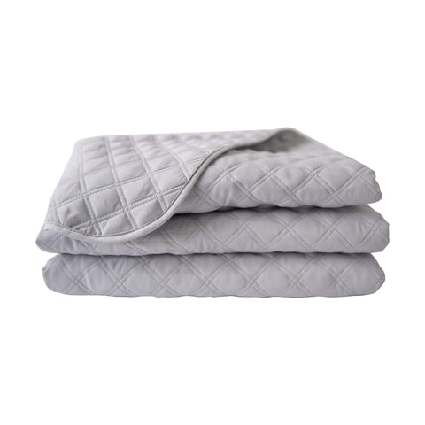 Image of Sposh Microfiber Quilted Blanket, Dove Grey