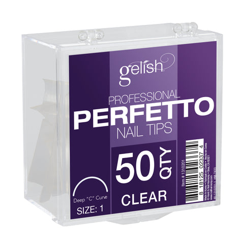 Image of Gelish ProHesion Perfetto Nail Tips, 50 ct Refill, Clear