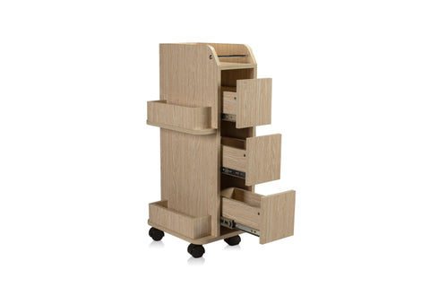 Image of Pedicure Trolley, Black or Natural Wood