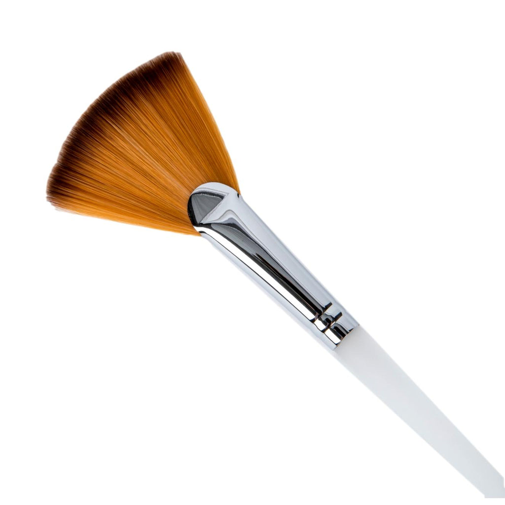 Fan Mask Brush with Synthetic Bristles & Acrylic Handle, 8.5L