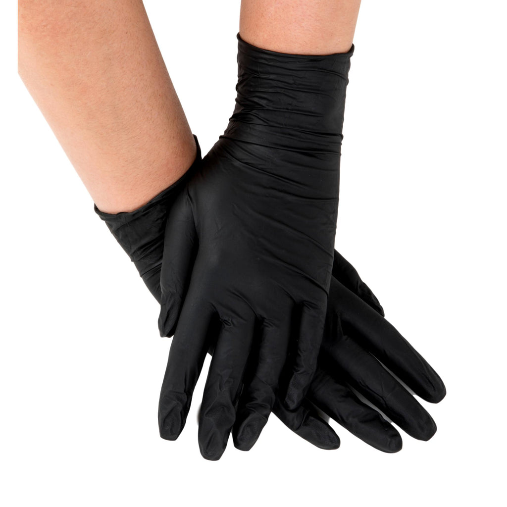 Colortrak Black Vinyl Gloves, 100 ct