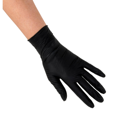 Image of Colortrak Black Vinyl Gloves, 100 ct