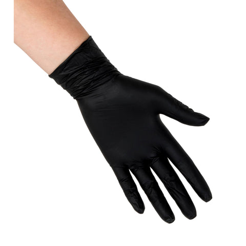 Image of Colortrak Black Vinyl Gloves, 100 ct
