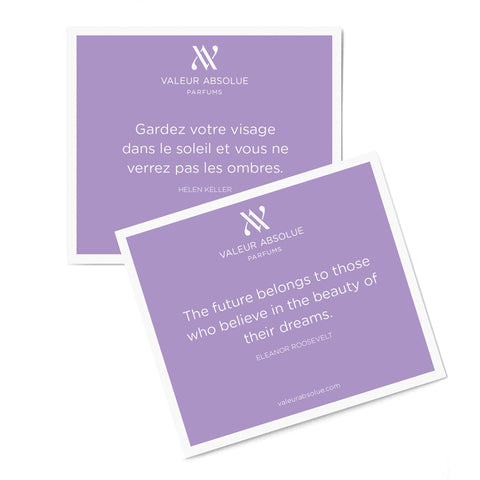 Image of Valeur Absolue Affirmation Cards, Harmonie, Purple