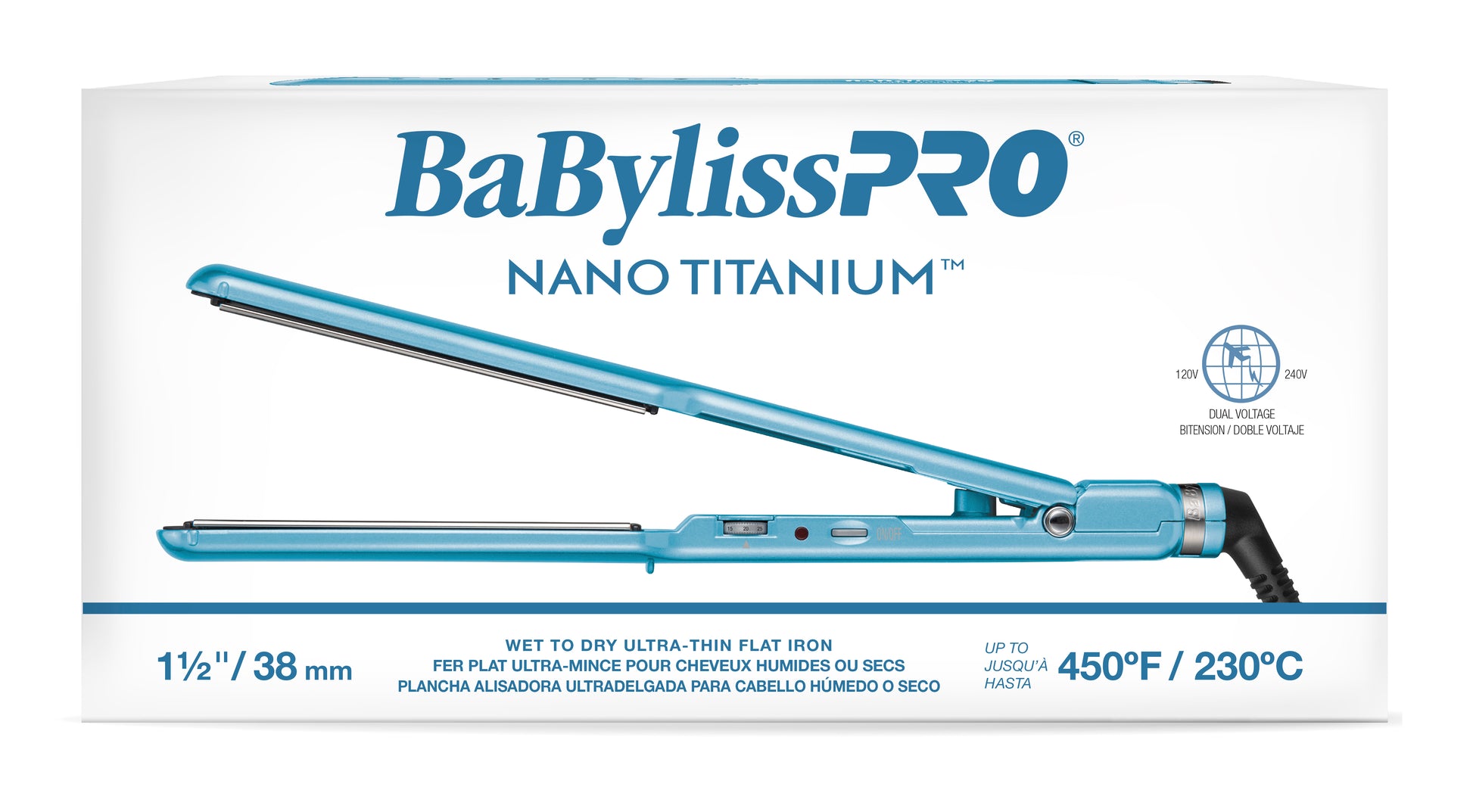 Titanium Flat Iron Plancha De Pelo Babyliss Pro Slim BaByliss Pro
