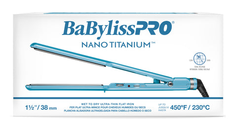 Image of BaByliss Pro Ultra-Thin Vented Straightening Iron, Blue, 1.5"