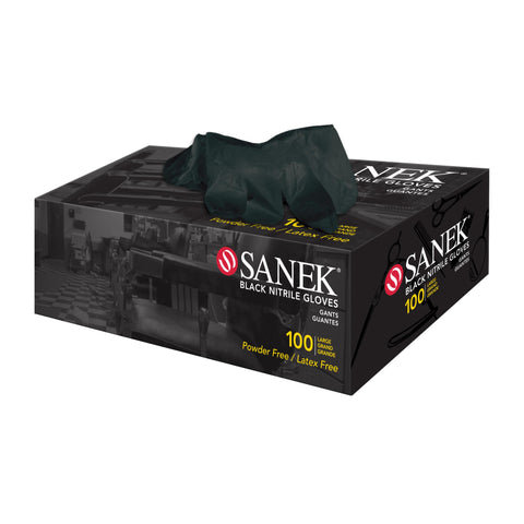 Image of Sanek Black Nitrile Gloves, 100 ct