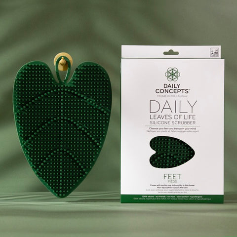 Image of Daily Concepts Leaves of Life Silicone Scrubber, FEET