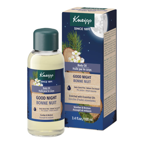 Image of Kneipp Body Oil, Good Night Swiss Stone Pine & Balsam Torchwood, 3.4 fl oz