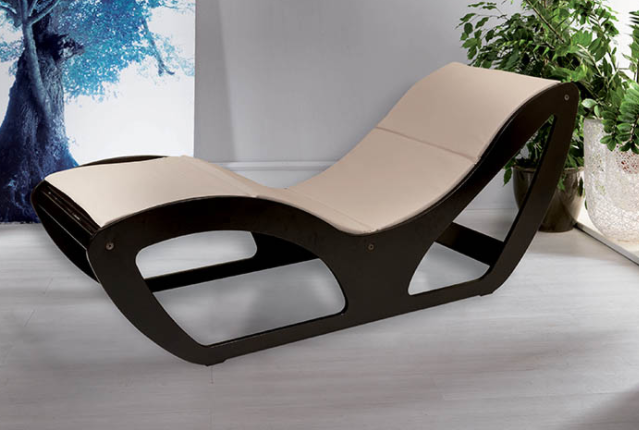Lemi Okume Wood Chaise Lounge