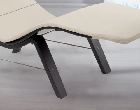 Image of Lemi Re-Wave Lounger with Wood Legs