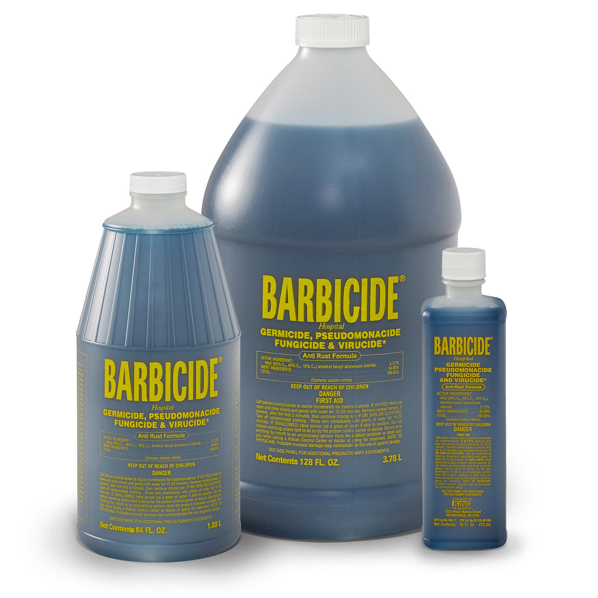 Barbicide Disinfectant Concentrate, 16 fl oz, 64 fl oz & 1 Gal ...