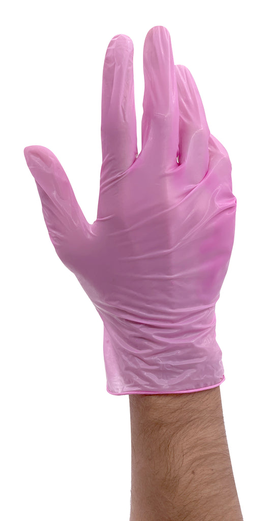Colortrak Pink Vinyl Gloves, 100 ct