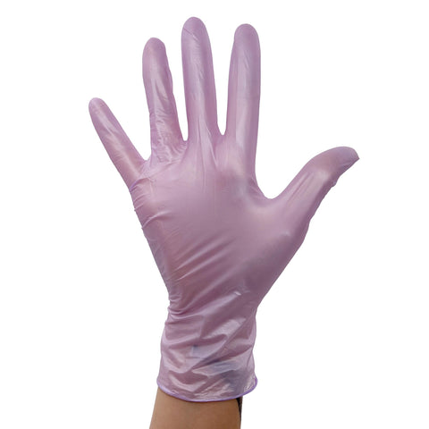 Image of Colortrak Luminous Nitrile Gloves, Lilac Frost, 100 ct