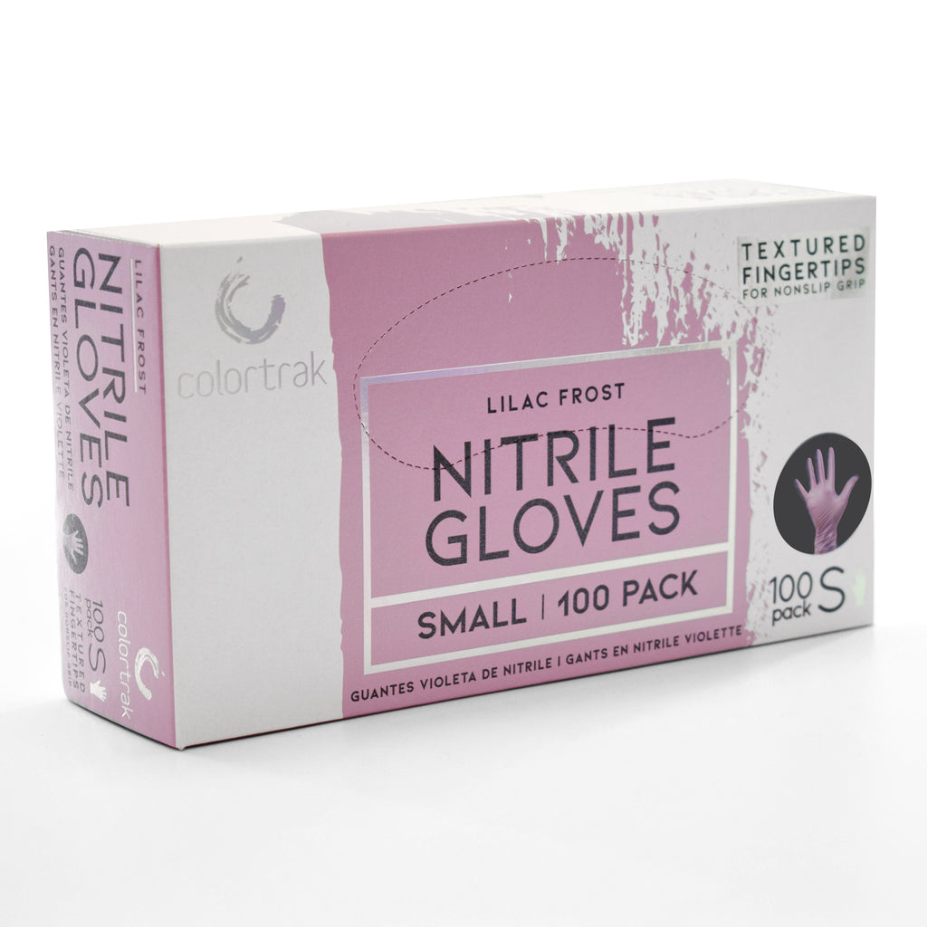 Colortrak Luminous Nitrile Gloves, Lilac Frost, 100 ct