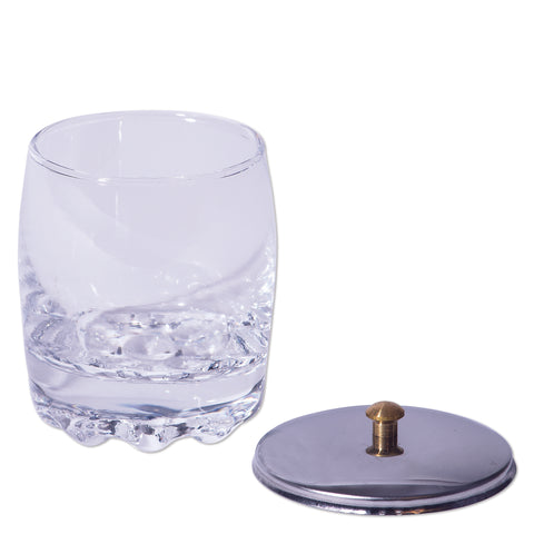 Image of Glass Jar w/ Stainless Steel Lid, 2 oz
