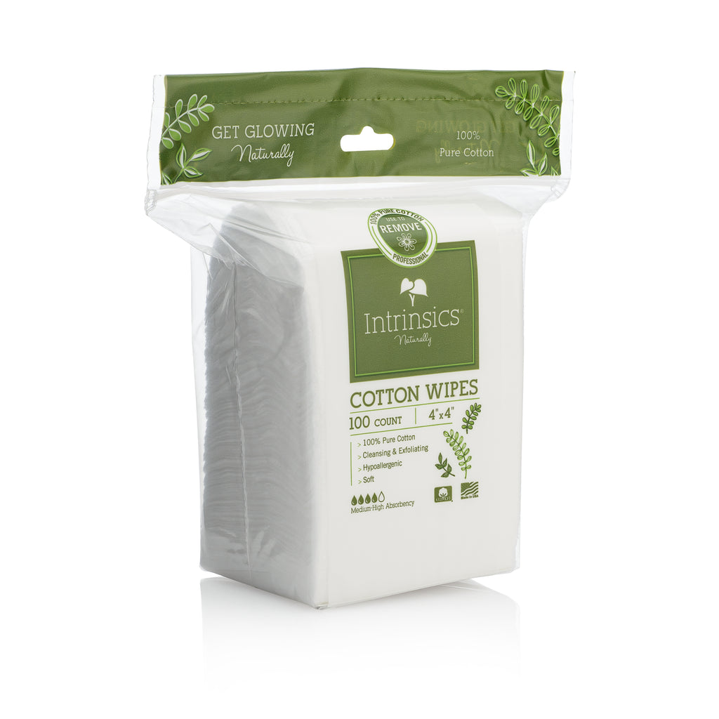 Intrinsics at Home Cotton Wipes, 4x4, 100 ct