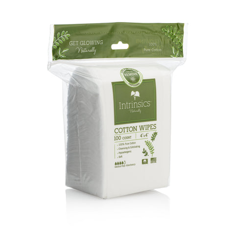Image of Intrinsics at Home Cotton Wipes, 4x4, 100 ct