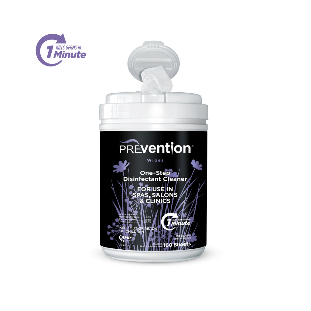 Prevention One-Step Disinfectant Cleaner Wipes, 160 ct