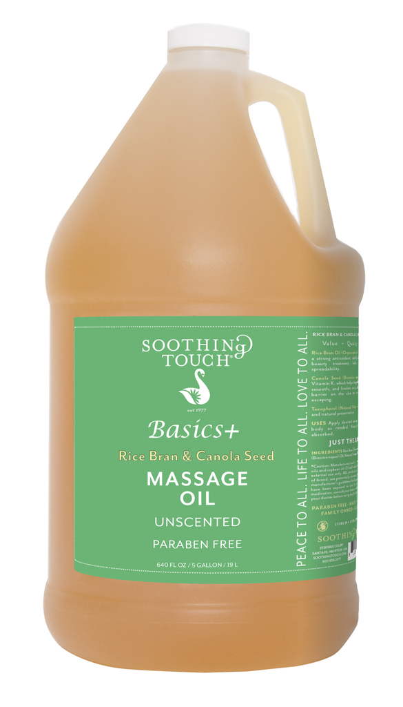 Basics+Rice Bran & Canola Seed Massage Oil gallon