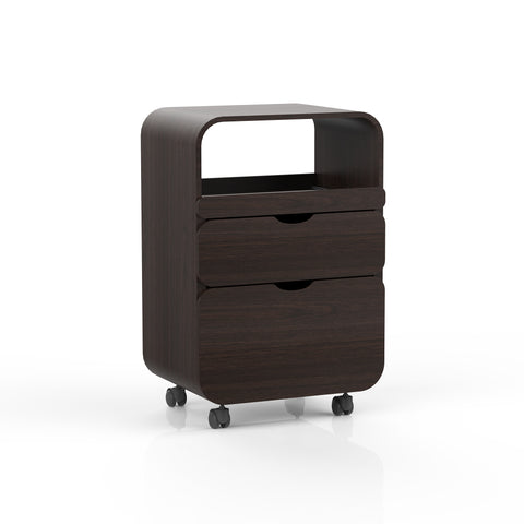 Image of Silverfox Wood Finish Spa Trolley with Drawers