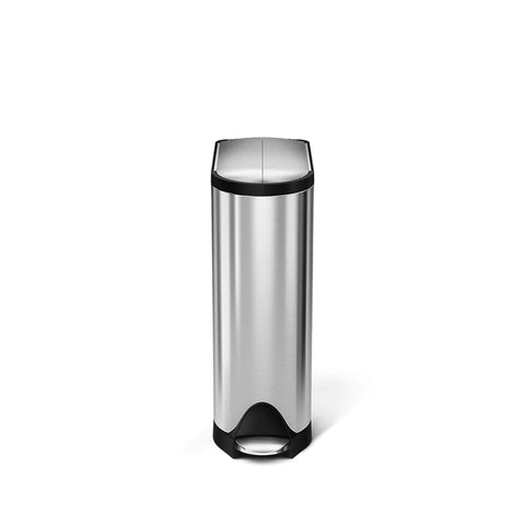 Image of Slim Step Trash Can, Brushed Stainless, 4.75 gal