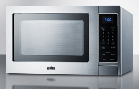Image of Summit Compact Microwave, Stainless Steel