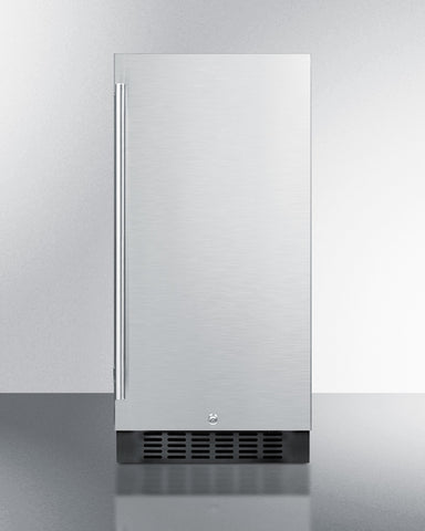 Image of Summit 15" Wide ADA Compact Fridge, Stainless Steel