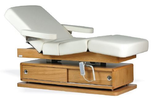 Touch America Aida Treatment Table, Pearl with Oak