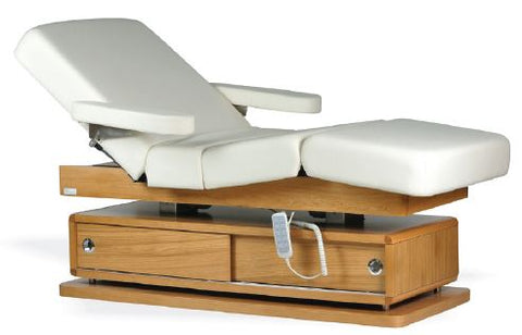 Image of Touch America Aida Treatment Table, Pearl with Oak