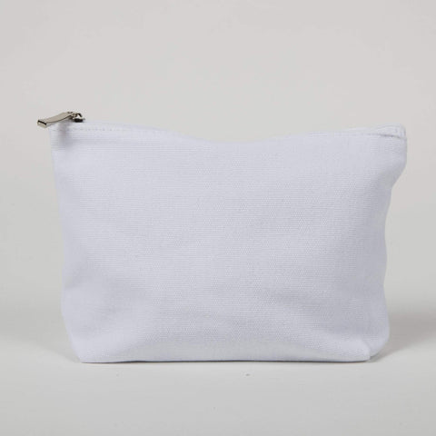 Image of White Cotton Zipper Bag