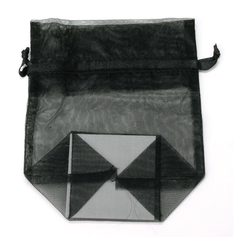 Image of Bags, Ribbons & Tissue Black / Small Organza Bag