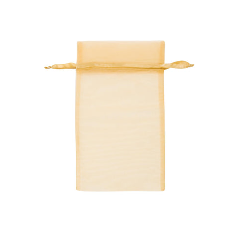 Image of Bags, Ribbons & Tissue Gold Organza Bag