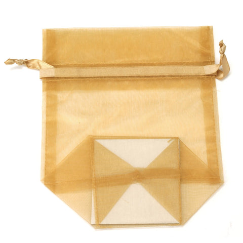 Image of Bags, Ribbons & Tissue Gold / Small Organza Bag