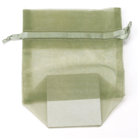 Image of Bags, Ribbons & Tissue Olive / Small Organza Bag