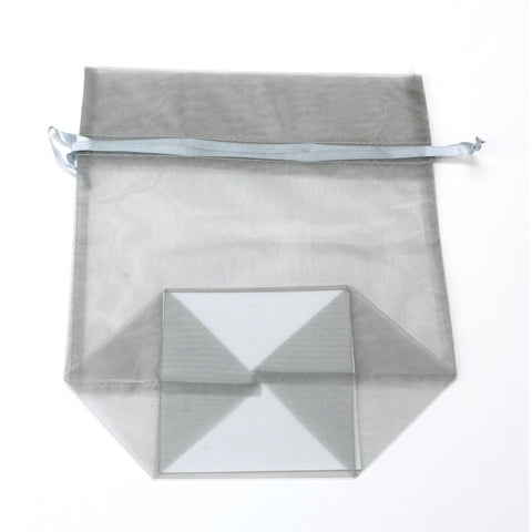 Image of Bags, Ribbons & Tissue Silver / Large Organza Bag