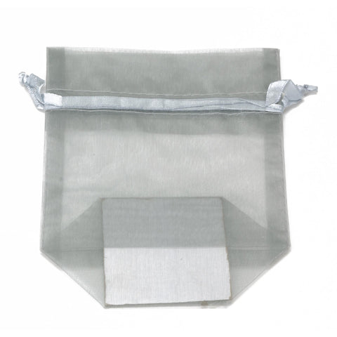 Image of Bags, Ribbons & Tissue Silver / Small Organza Bag