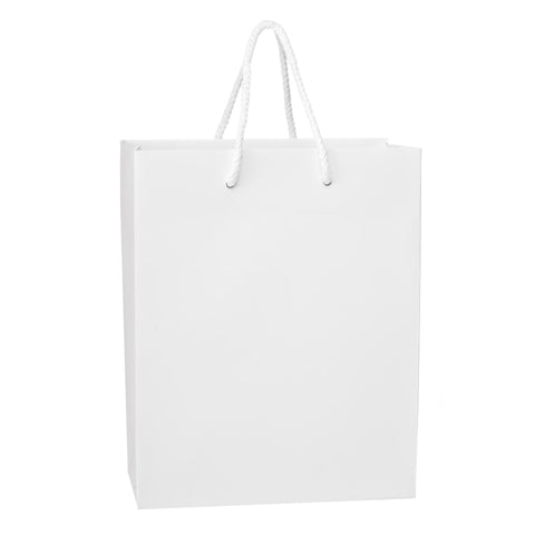 Image of Bags, Ribbons & Tissue White / 8 x 4 x 10 in Eurotote with Rope Handle / Matte / 8in x 4in x 10in