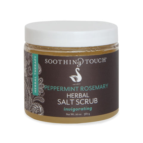 Image of Bath & Body 20 oz Soothing Touch Herbal Salt Scrub / Peppermint Rosemary