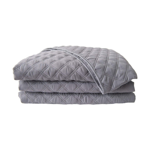 Image of Quilted Blanket in Slate Grey by Sposh