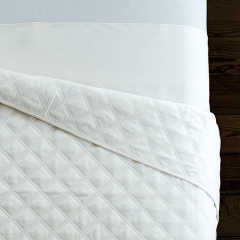 Image of Quilted Blanket in White by Sposh