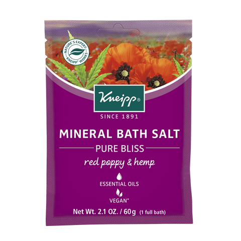 Image of Kneipp Mineral Bath Salt, Pure Bliss Red Poppy & Hemp