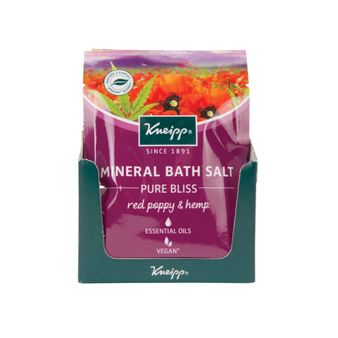 Image of Body Washes, Soaks & Salts Kneipp Red Poppy & Hemp Mineral Bath Salt Pure Bliss