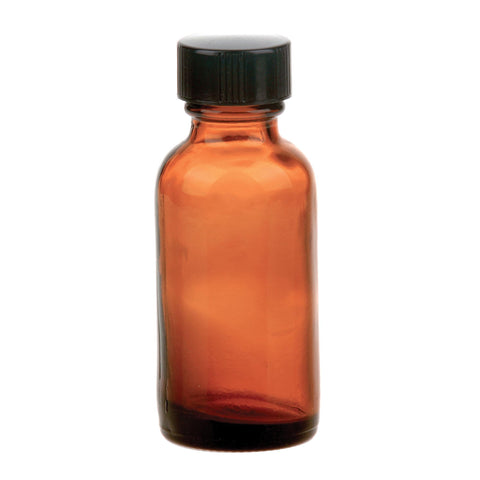 Image of Bottles & Jars 1 oz. Amber Bottle with Lid