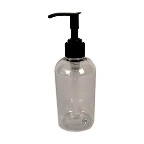 Image of Bottle with Pump, Short, Clear, 8 oz