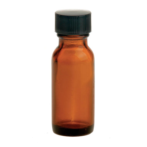 Image of Bottles & Jars .5 oz. Amber Bottle with Lid