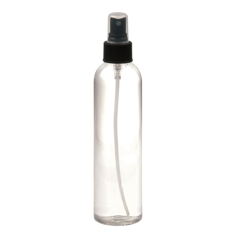 Image of Bottles & Jars Black / 8 oz. Clear Bottle with Spray Cap