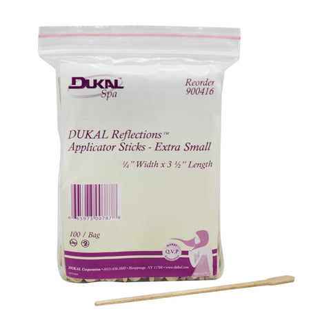 Image of Brushes, Applicators & Spatula DUKAL Reflections NS Wood Applicator -1/4” x 3-1/2” - 100 Pack