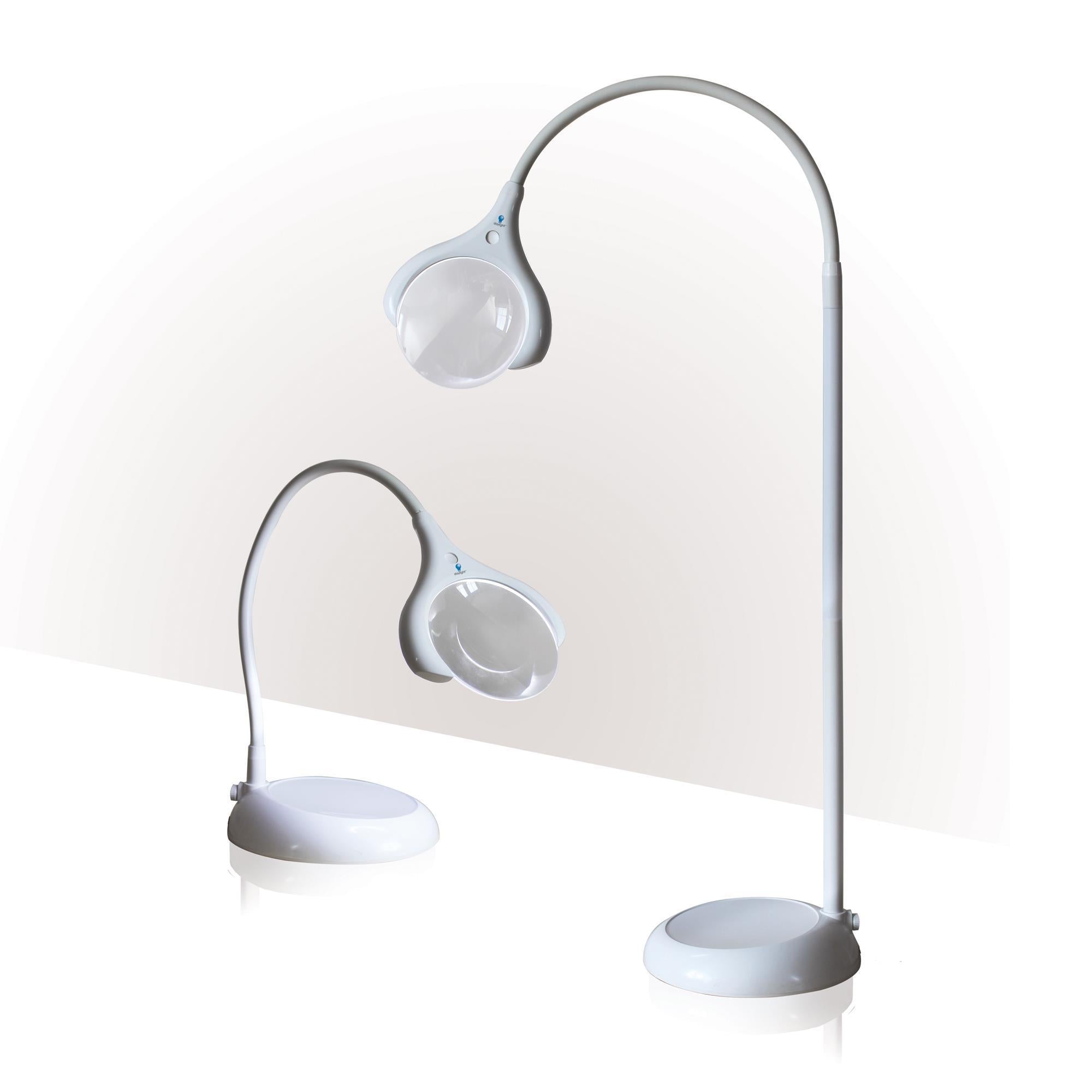 Daylight MAGnificent Floor Table LED Magnifying Lamp Universal Companies